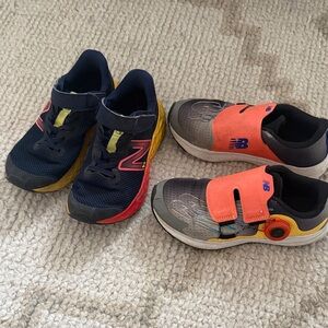 New Balance Kids Navy, Coral & Yellow FuelCore Sneakers